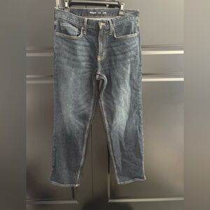 Old Navy Men's Straight Jeans in Dark Blue